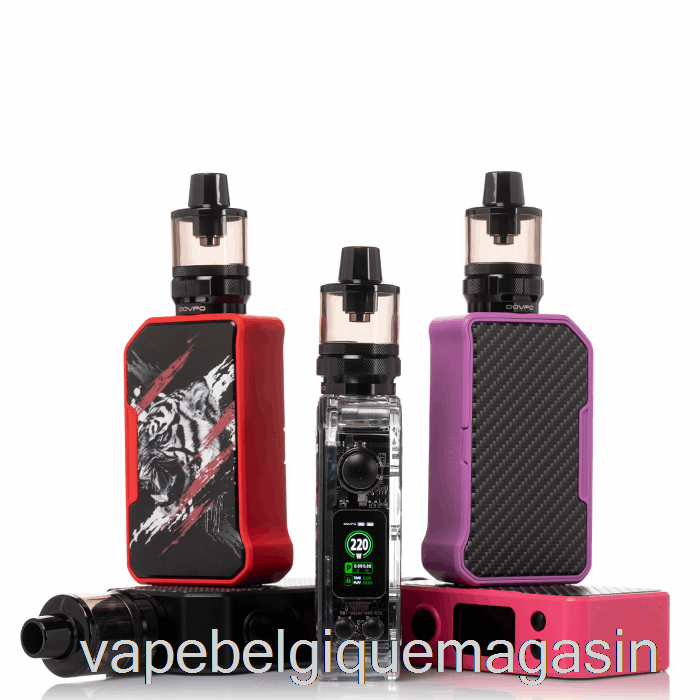 Vape Belgique Dovpo Mvp 220w Starter Kit Fibre De Carbone Transparent